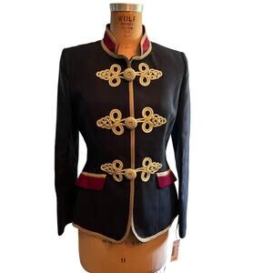 The Extreme Collection British Chic Military Jacket Caprice Black NWT OS, 42